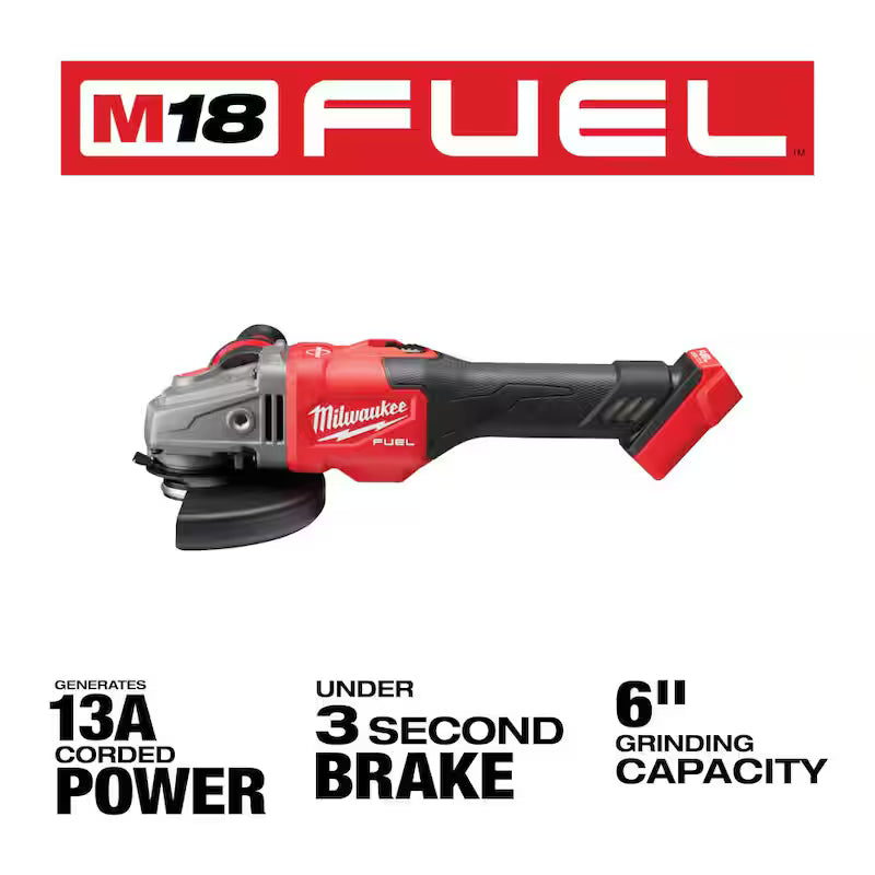 18V Lithium-Ion Brushless Cordless 4-1/2 in./6 in. Grinder Q481796