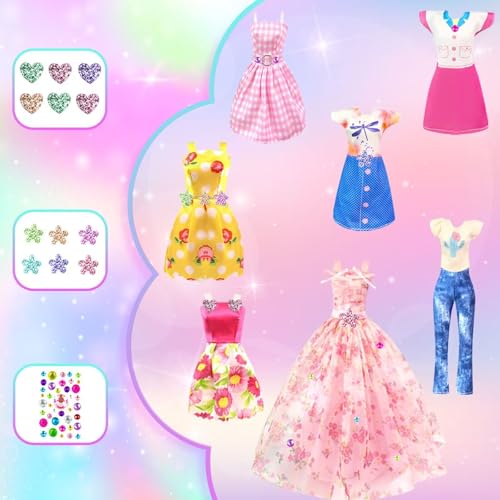 75 Pack Doll Clothes and Accessories with Doll Closet for 11.5 Inch Doll J349221