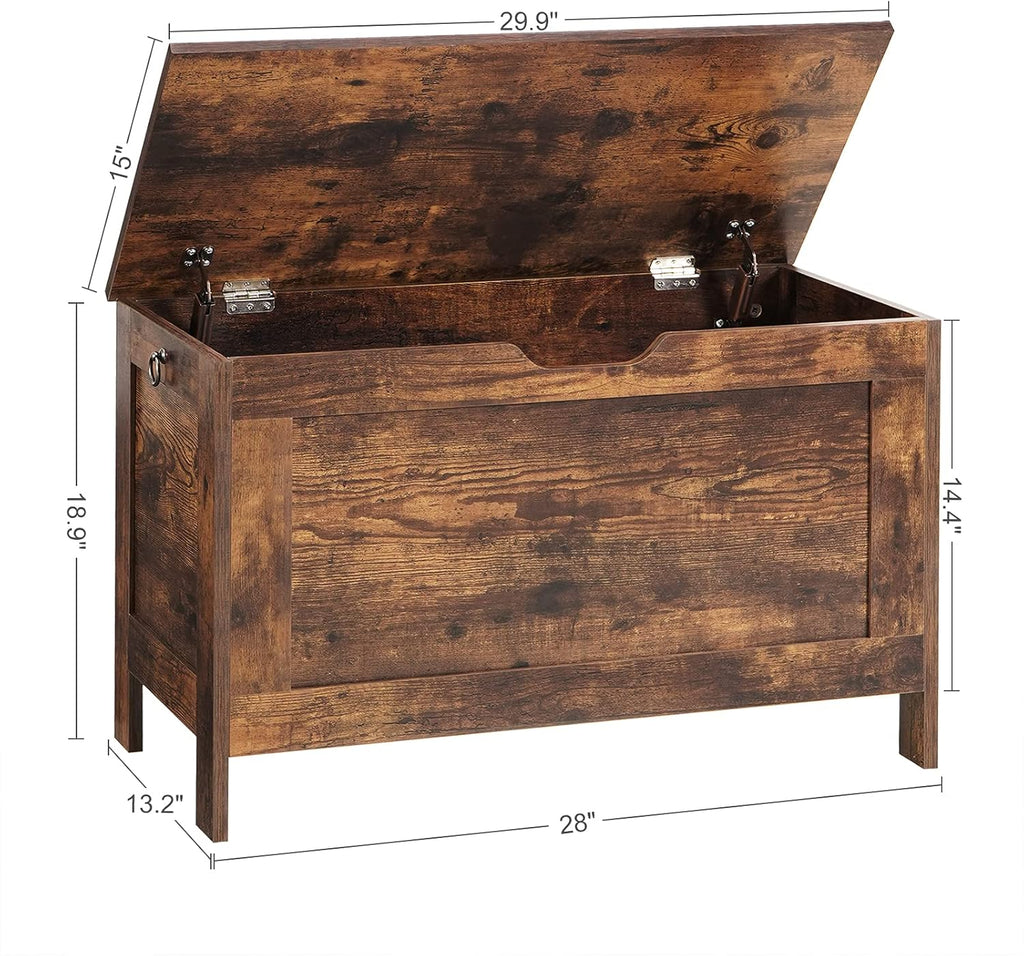 Rustic Brown Lift Top Storage Chest J521