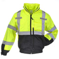 Class 3 Rip-Stop 3-in-1 Removeable Fleece-Lined Bomber Jacket - XL - Lime Green/Yellow & Black Y1003
