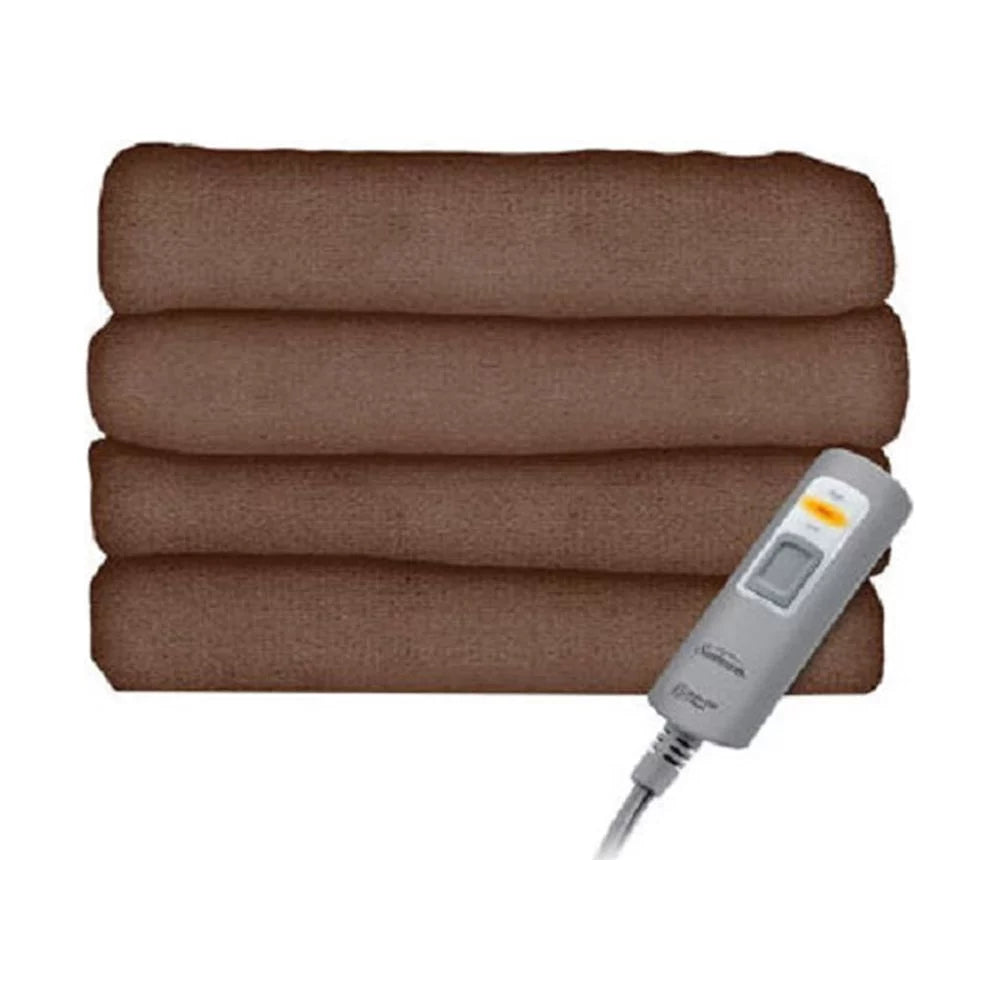 Velvet Plush Electric Heated Throw Blanket Cocoa Brown K72928