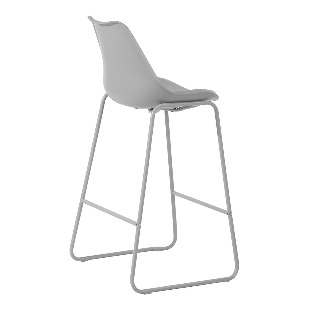 28" PU Leather Bar Stool Set of 2 with Backs V366263