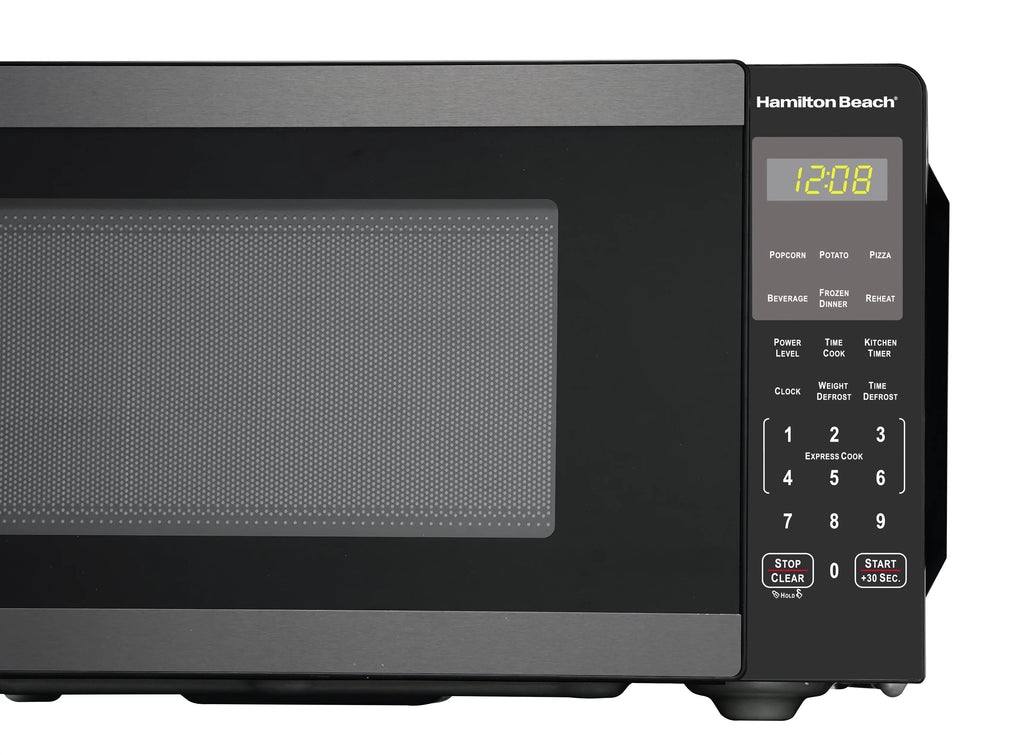 0.9 Cu ft 900 Watts Black Stainless Steel Microwave Oven S855810