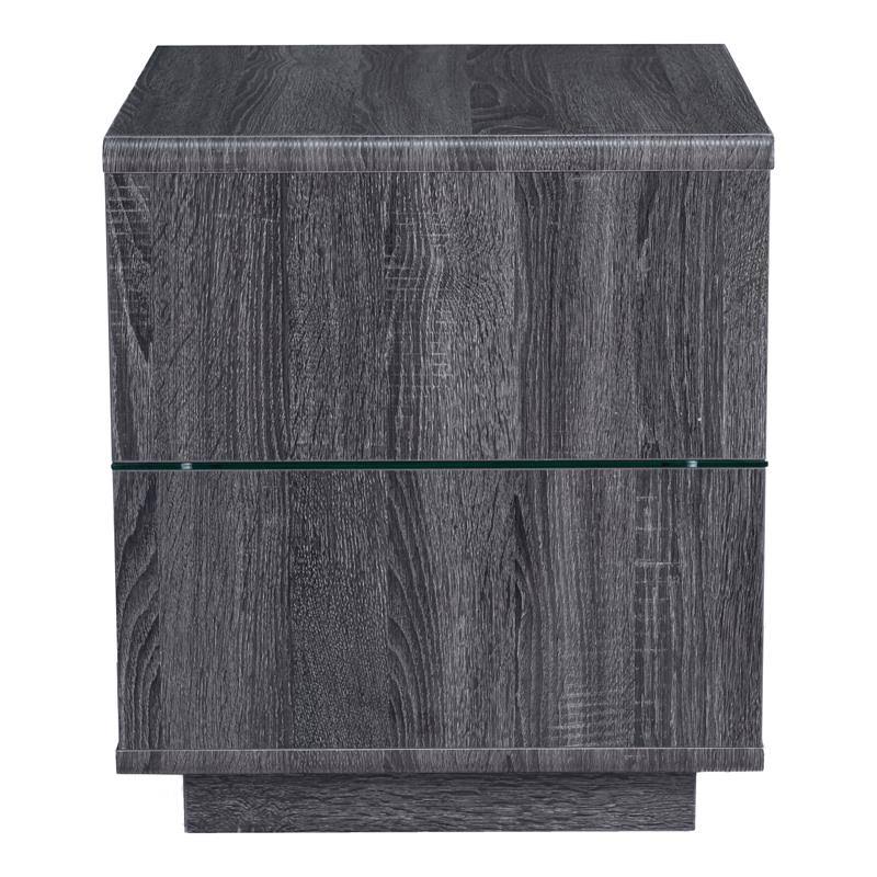 3-Piece Wood Coffee Table Set in Distressed Gray V8898