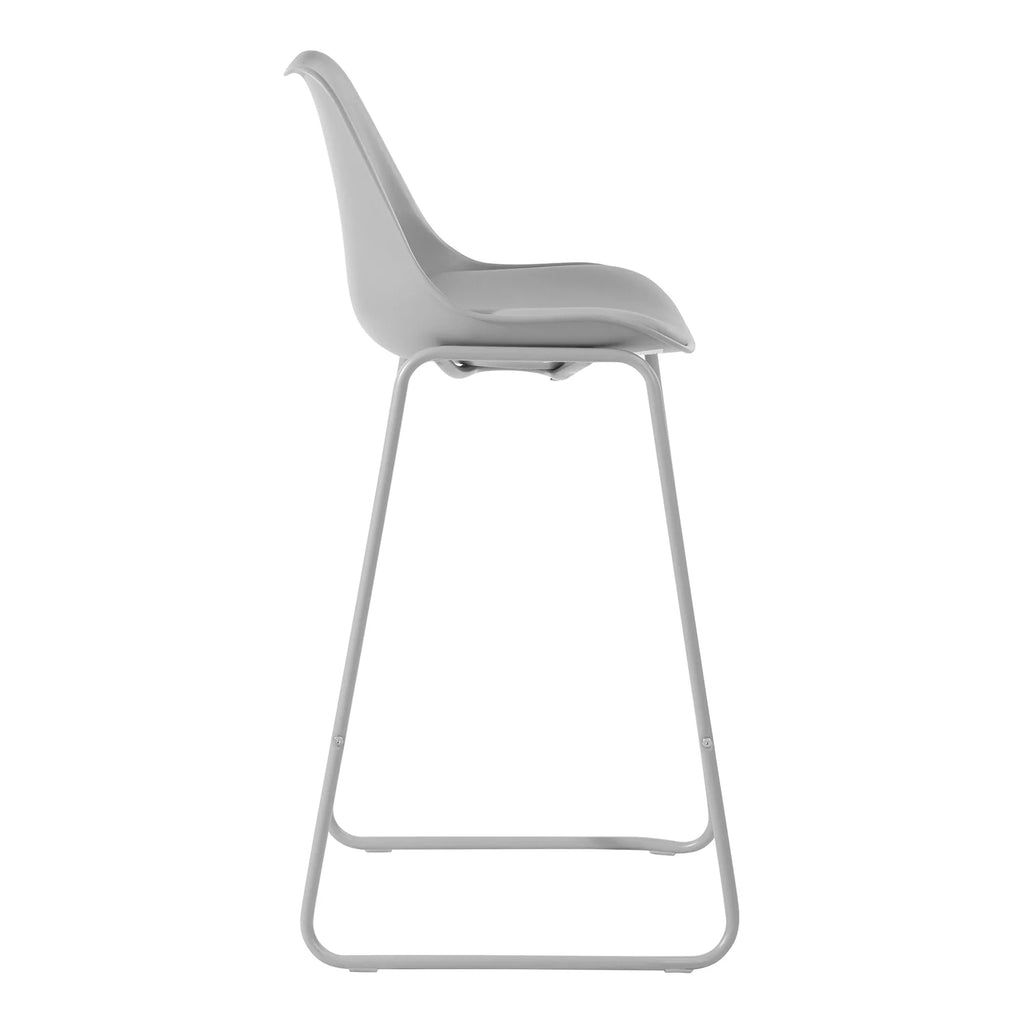 28" PU Leather Bar Stool Set of 2 with Backs V366263