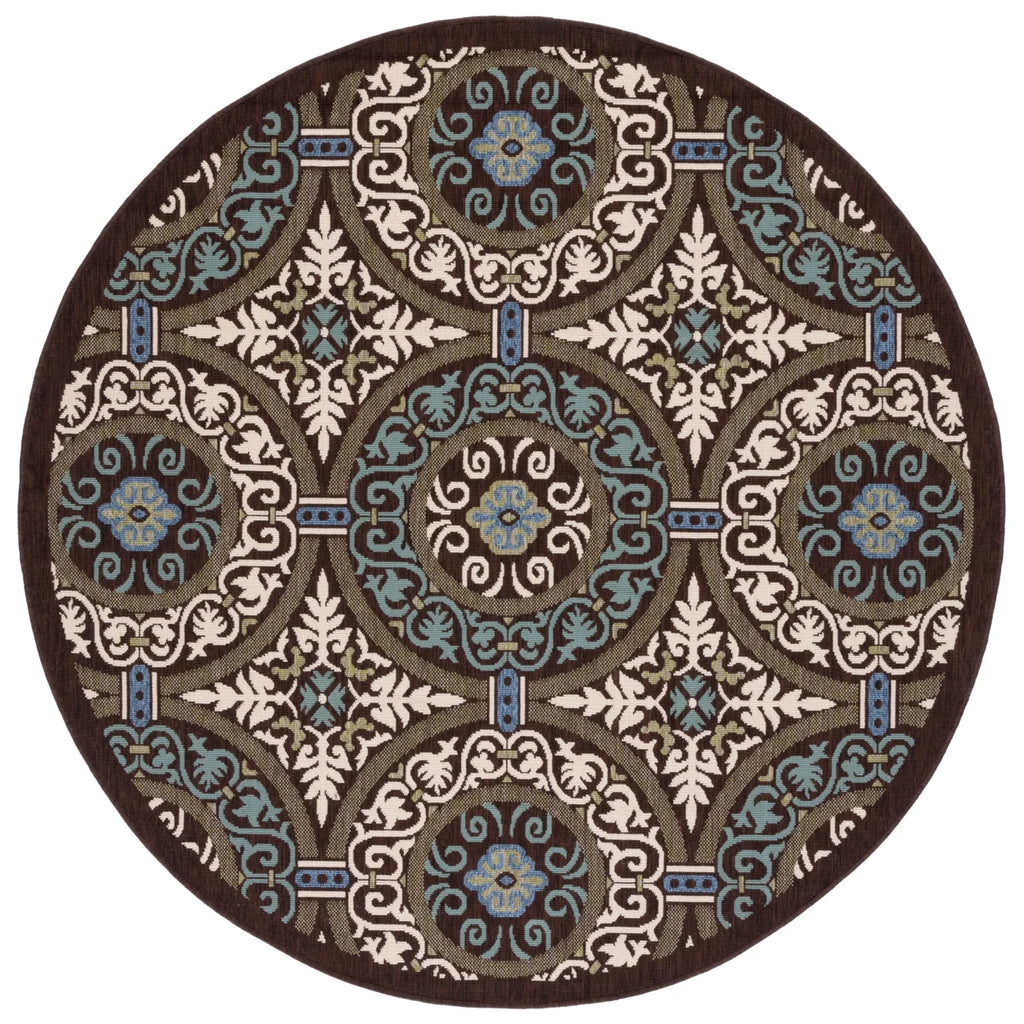 6'7" x 9'6" Geometric Indoor/Outdoor Area Rug Z761372