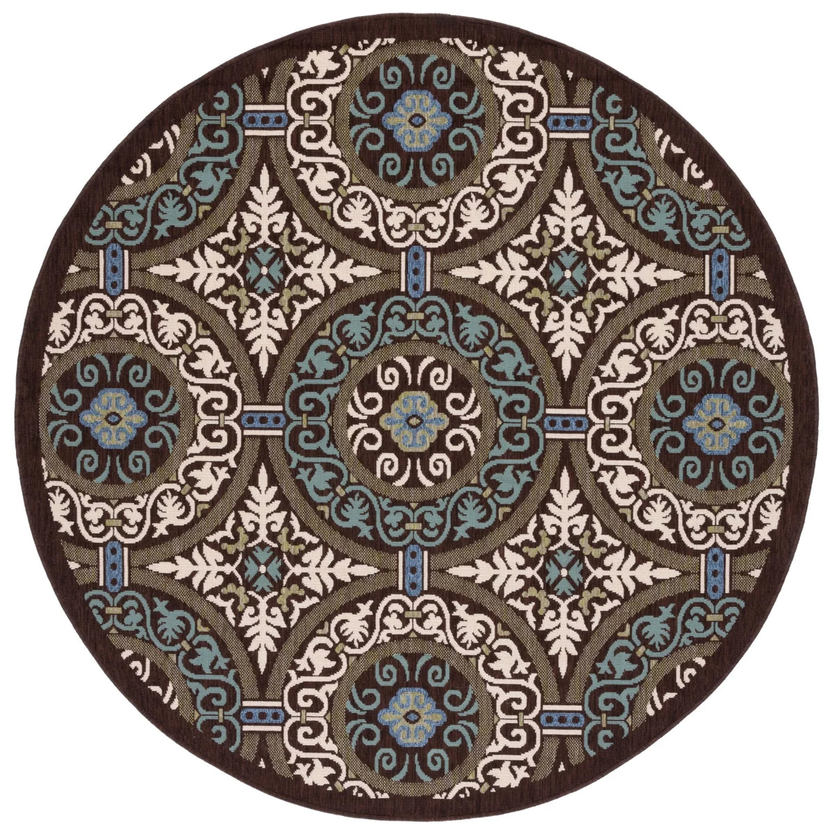 6'7" x 9'6" Geometric Indoor/Outdoor Area Rug Z761372