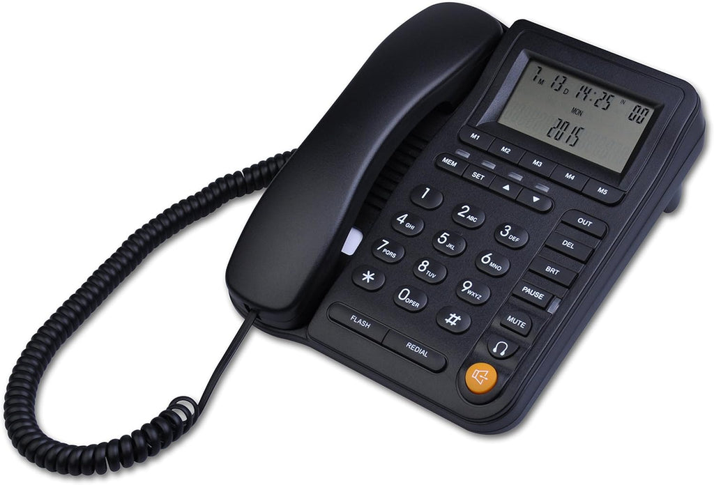 Call Center Corded Phone with Caller ID and Monaural Headset Z892