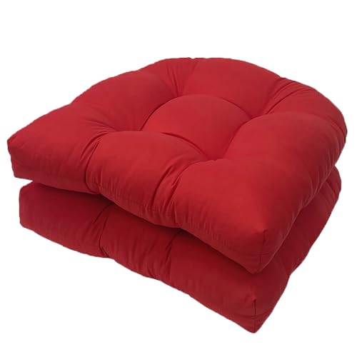 Waterproof Tufted Chair Cushions Set of 2 Black M715862