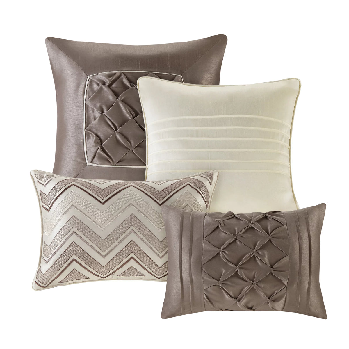 24 Piece King Ivory Comforter Set with Sheets K472772
