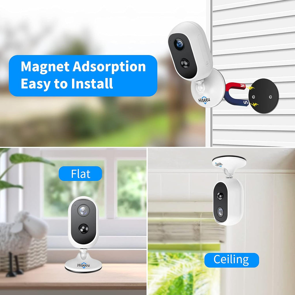 2K Wireless Rechargeable Battery Powered Camera with PIR Motion Detection E9593