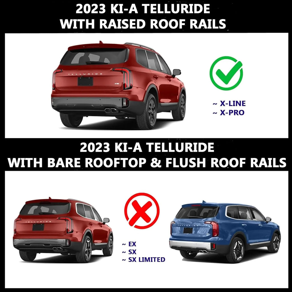 Roof Rack Crossbars for Raised Side Rails Silver O552