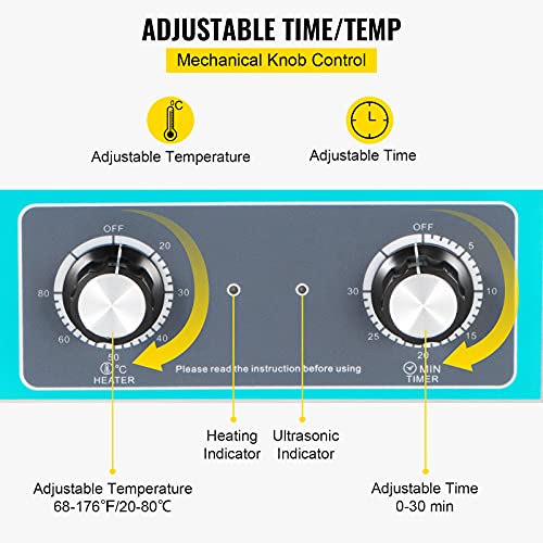 10L 300W 40kHz Sonic Cleaner with Timer & Heater F49678