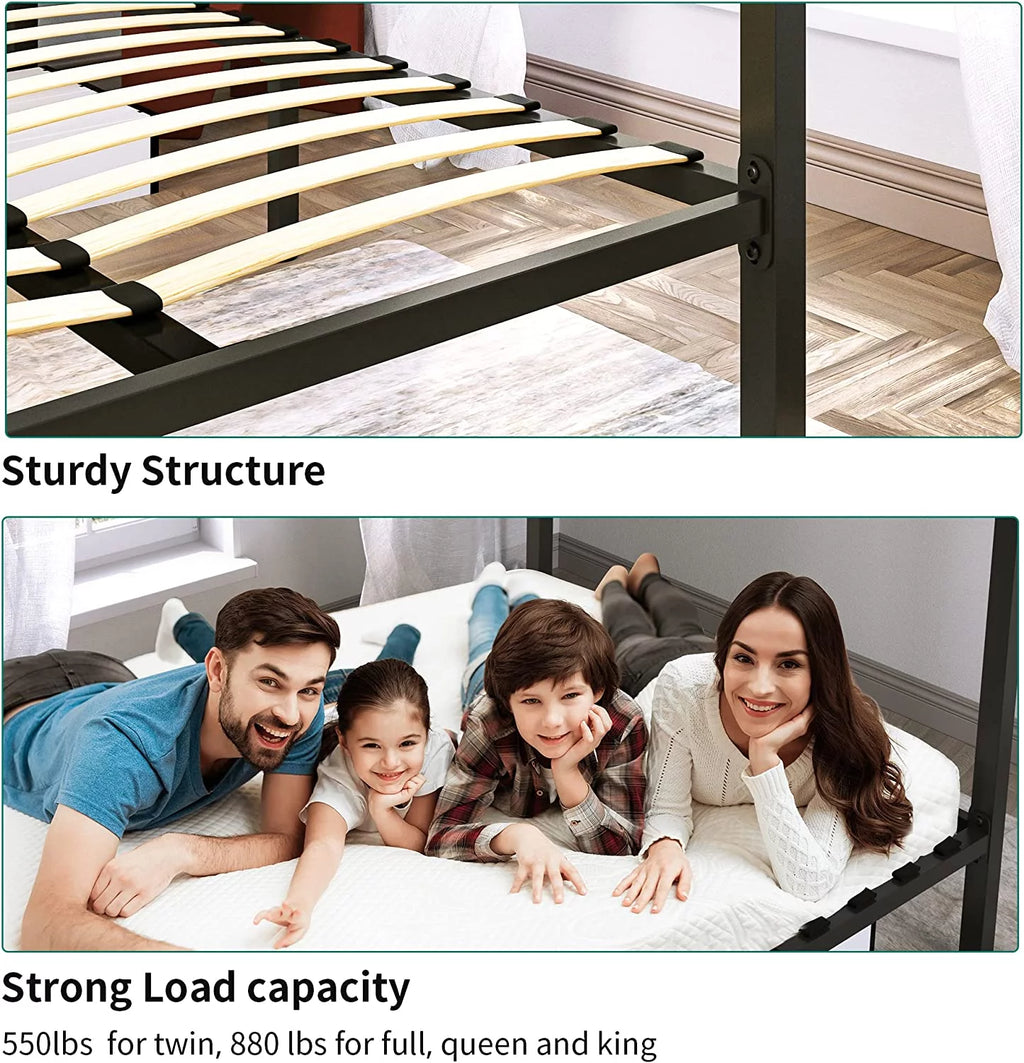 Queen Black Metal Canopy Bed Frame L6713