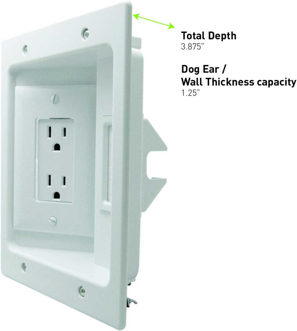 In Wall TV Power Kit with HDMI, White, 6ft Length, Pack of 2 F14367