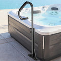 Black Heavy Iron Hot Tub Handrail with Slide-Under Mount Base N672