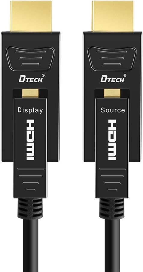 Fiber Optic HDMI Cable 150 Feet 4K 60Hz 18Gbps High Speed with Dual Micro HDMI and Standard HDMI Connector V286