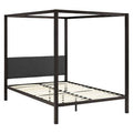 Brown Queen Canopy Bed Z373860