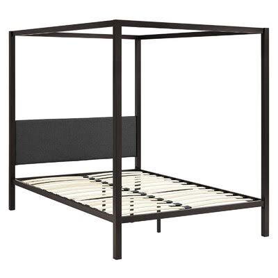 Brown Queen Canopy Bed Z373860
