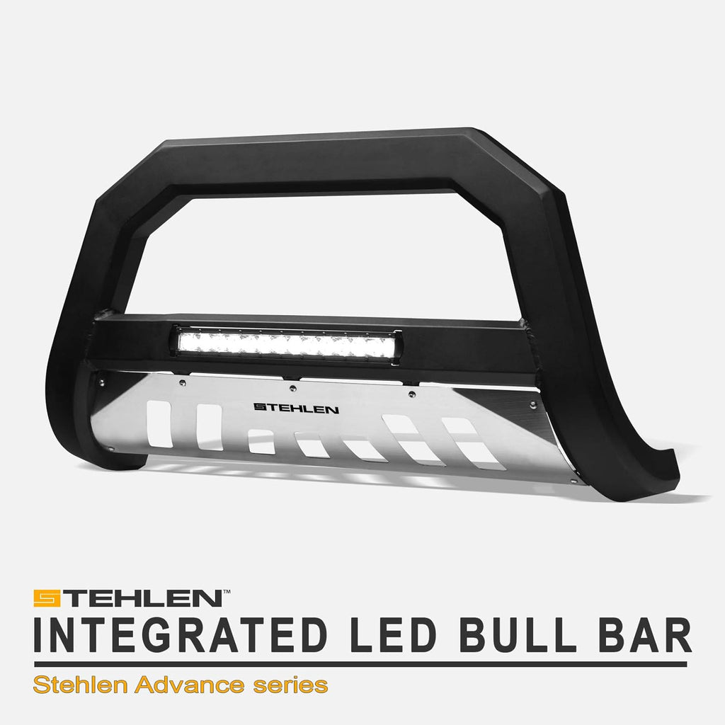Matte Black Aluminum LED Bull Bar with Skid Plate Z3703
