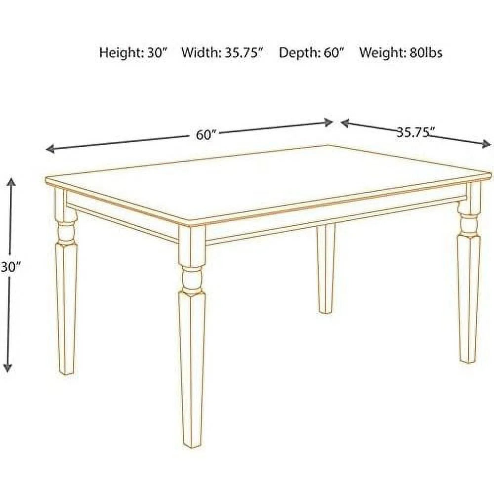 Solid Two-Toned Rectangular Dining Table A6440