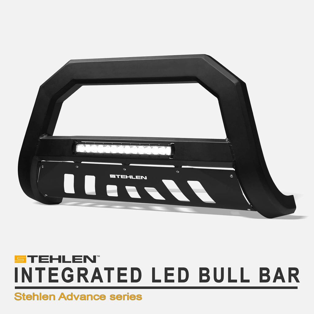 Matte Black Aluminum LED Bull Bar with Skid Plate Z3703