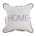 Black and White Embroidered Lumbar Pillow D775647