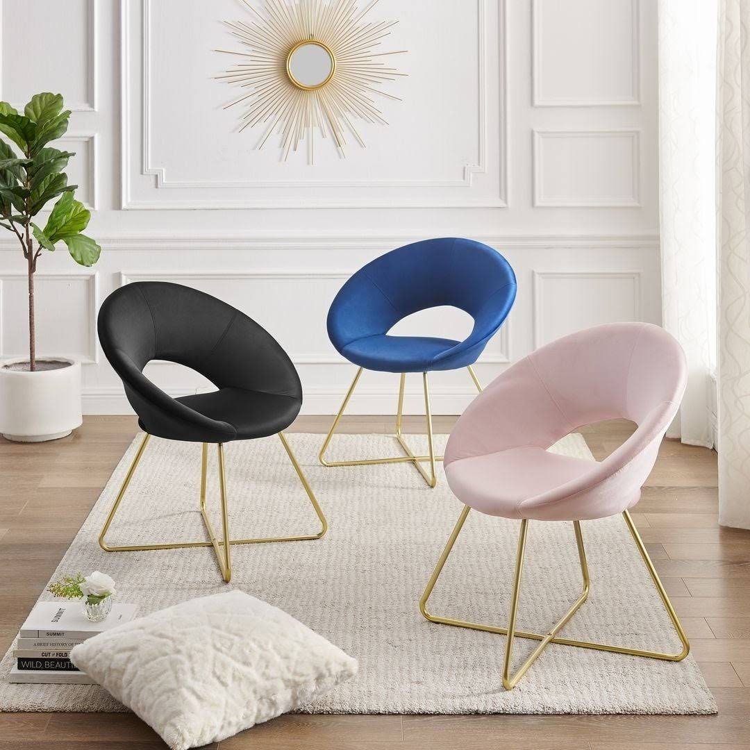 Blue Velvet Accent Chairs (Set of 2) F707599